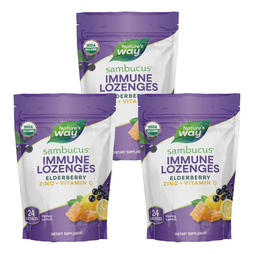 Pastillas Natures Way Sambucus Zinc Saúco Miel Limón Vitamina C Apoyo Inmunológico