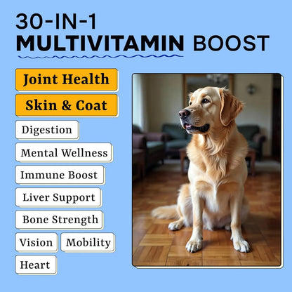 Vitaminas Masticables Con Glucosamina Y Probióticos Para Perros Salud Articular Piel Y Digestión