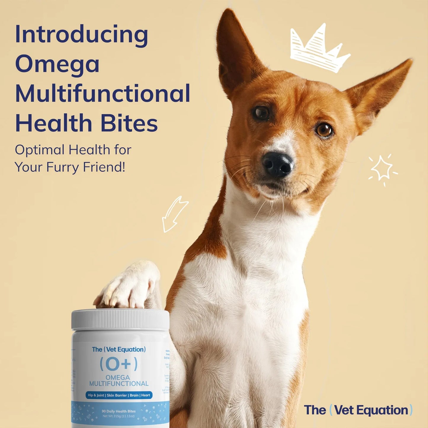 Omega Multifuncional Para Perros Sabor Pato 90 Masticables Con Omega3 Marino