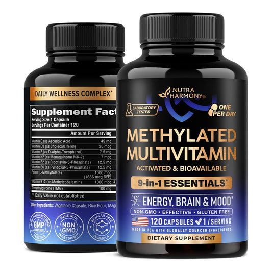 Multivitaminico Metilado Complejo B Con Metilfolato Y B12 Para Energia Y Enfoque