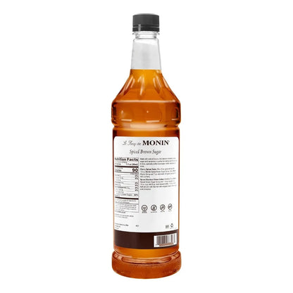 Jarabe De Azúcar Morena Especiado Monin 1 Litro Sin Gluten Ideal Para Café Y Cócteles