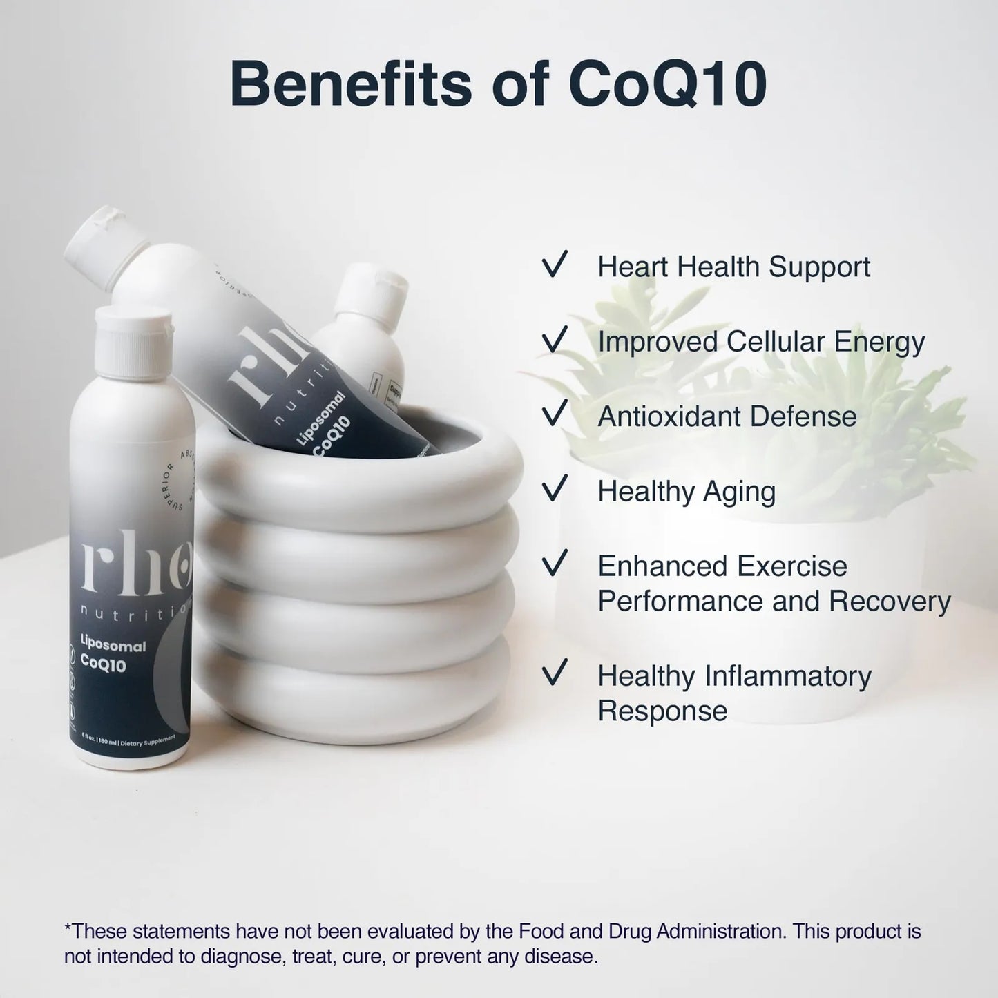 Coenzima Q10 Líquida Liposomal De Alta Absorción Para Energía Y Salud Cardiovascular