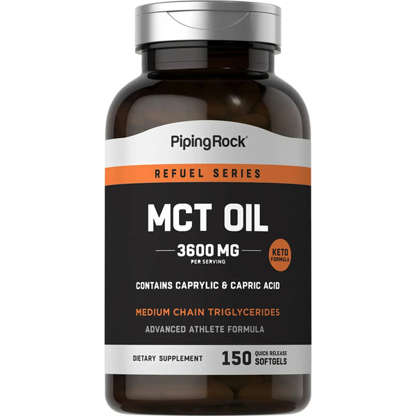 Cápsulas De Aceite MCT 3600 Mg 150 Unidades Suplemento Cetogénico Sin Gluten