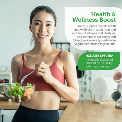 Multivitaminas Veganas Diarias 60 Tabletas Nutrición Completa Energía Vital