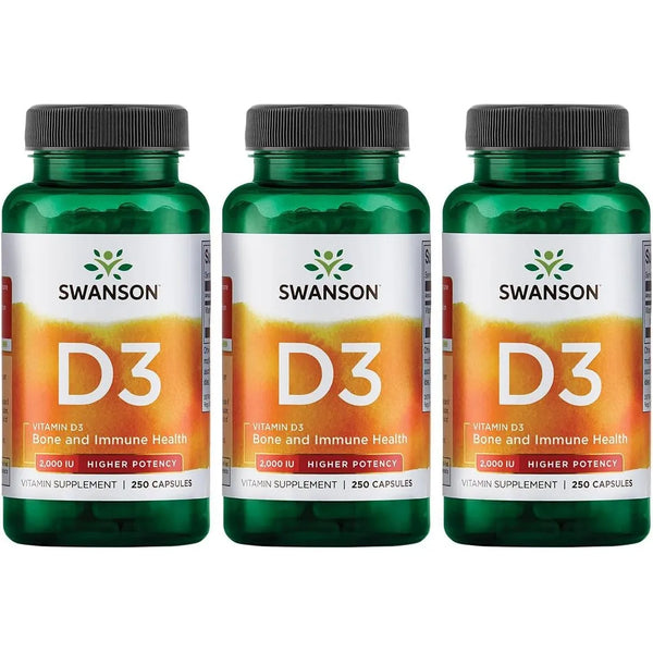 Vitamina D3 Alta Potencia 2000 IU Huesos E Inmunidad Swanson