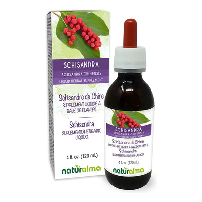 Tintura De Schisandra Chinensis Extracto Líquido Vegano Sin Alcohol 4 Oz