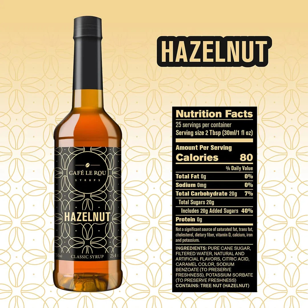 Café Le Rou Jarabe De Café Variado Paquete De 5 Sabores Premium 25.4 Onzas