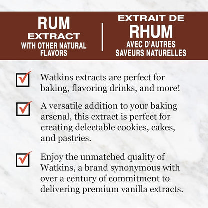 Extracto Watkins Imitacion 120 Ml Sabor Unico Natural Sin OMG