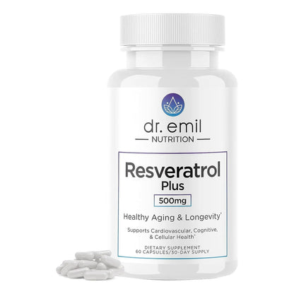 Suplemento De Resveratrol 500 Mg Y Quercetina 100 Mg Para Envejecimiento Saludable 60 Capsulas