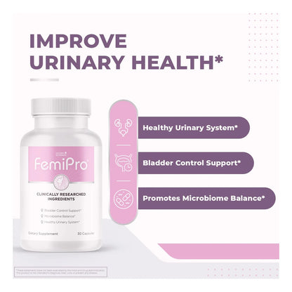Femipro Suplemento Control Vejiga Hierbas Naturales Probióticos Salud Urinaria