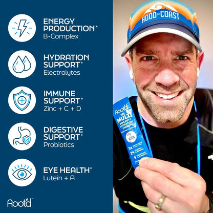 Rootd Multivitamínico En Polvo Para Hombres 24 Vitaminas Minerales Electrolitos