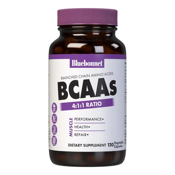 BCAA 4 1 1 Bluebonnet 120 Caps Reparacion Muscular Vegano Sin Gluten