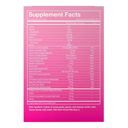 Multivitaminas Mujer 30 Capsulas Coq10 Omega 3 Suplemento Energia Y Belleza