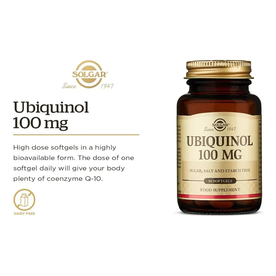 Ubiquinol 100 Mg 50 Capsulas Blandas Antioxidante Avanzado Coenzima Q10