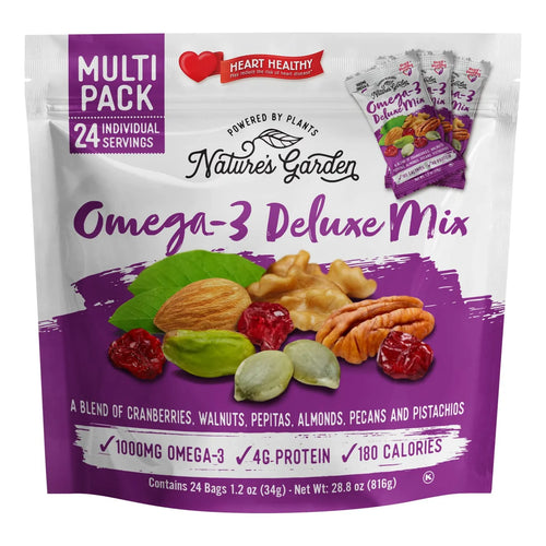 Mezcla De Lujo Omega 3 Con Frutos Rojos Y Nueces Nature's Garden Snack Saludable