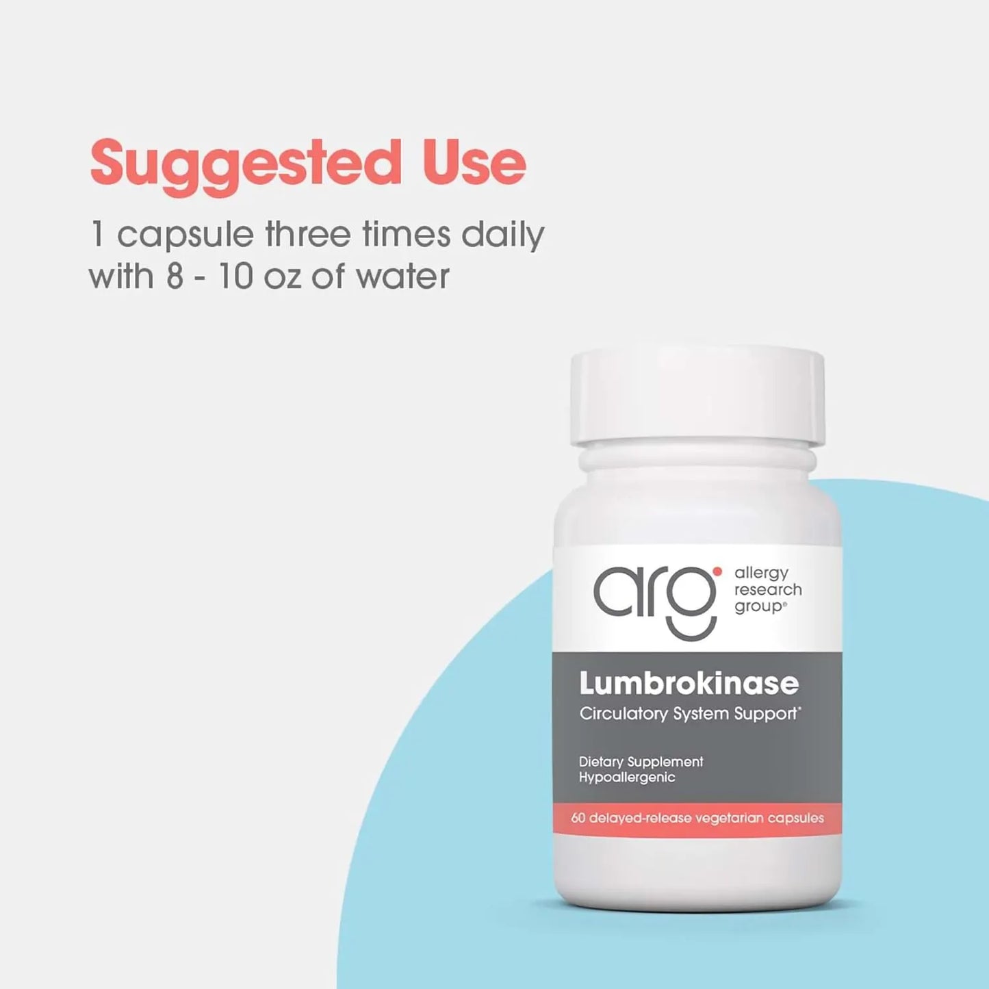 Lumbroquinasa 60 Caps Soporte Circulatorio Allergy Research Group Envio Gratis