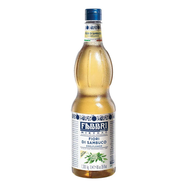 Jarabe Aromatizante Flor De Saúco Italiano Fabbri 1 Litro Para Bebidas Y Postres