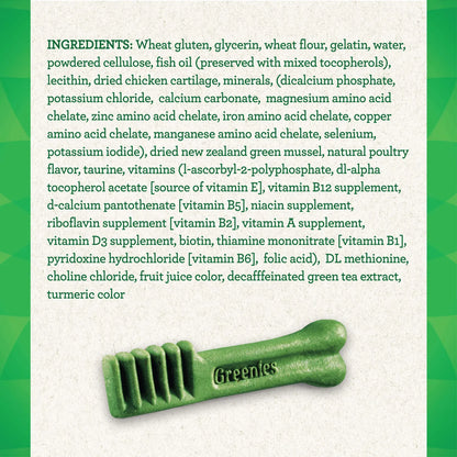GREENIES Aging Care TEENIE Golosinas Naturales Para Cuidado Dental De Perros Pequeños 96 Unidades