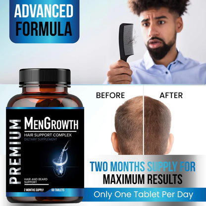 Vitaminas Crecimiento Cabello Hombres Anti Caída Con Bloqueador DHT