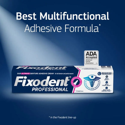 Fixodent Professional Ultimate Crema Adhesiva Para Dentaduras Postizas Fuerte Sujeción Todo El Día