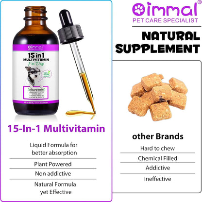 Gotas Multivitamínicas 15 En 1 Para Perros Con Glucosamina M Mejora Articulaciones Piel Y Energía