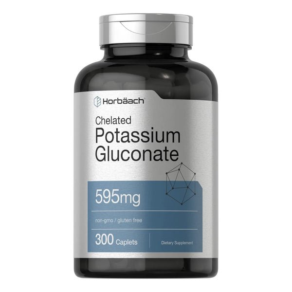 Gluconato De Potasio Quelado 595 Mg 300 Capsulas Suplemento Mineral Premium