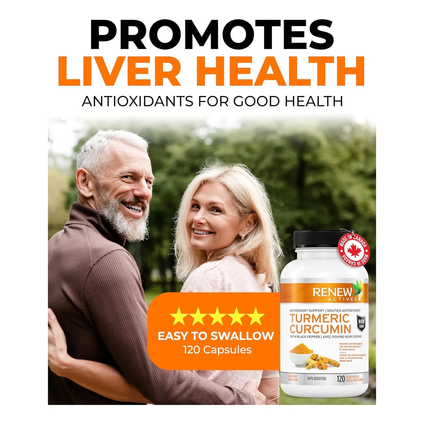 Cúrcuma Orgánica Con Pimienta Negra Antioxidante 120 Cápsulas Salud Digestiva