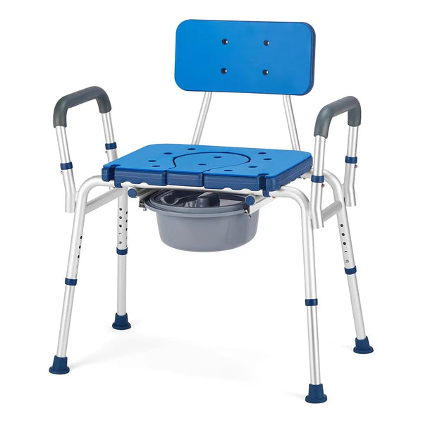Comoda Bariatrica 3 En 1 Resistente Hasta 700 Libras Con Asiento Acolchado