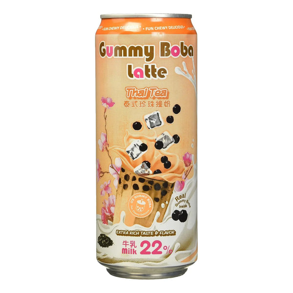 Bebida De Té De Burbujas Con Perlas Masticables 450 Ml Sabor Tailandés