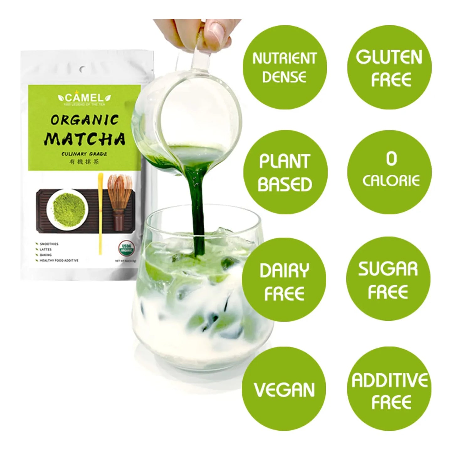 Polvo De Té Verde Matcha Orgánico Grado Culinario 283g Antioxidantes Naturales