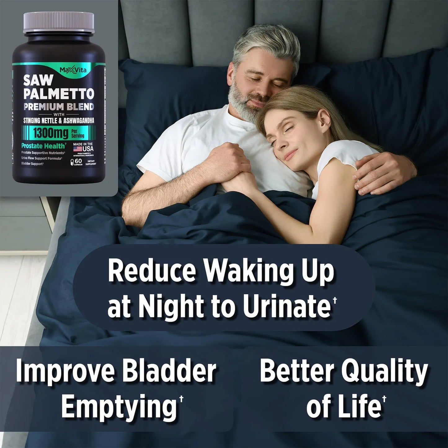 Suplemento Próstata Premium Saw Palmetto Ortiga Ashwagandha Licopeno 60 Cápsulas
