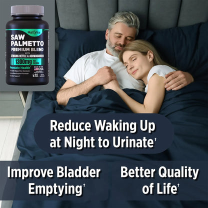 Suplemento Próstata Premium Saw Palmetto Ortiga Ashwagandha Licopeno 60 Cápsulas