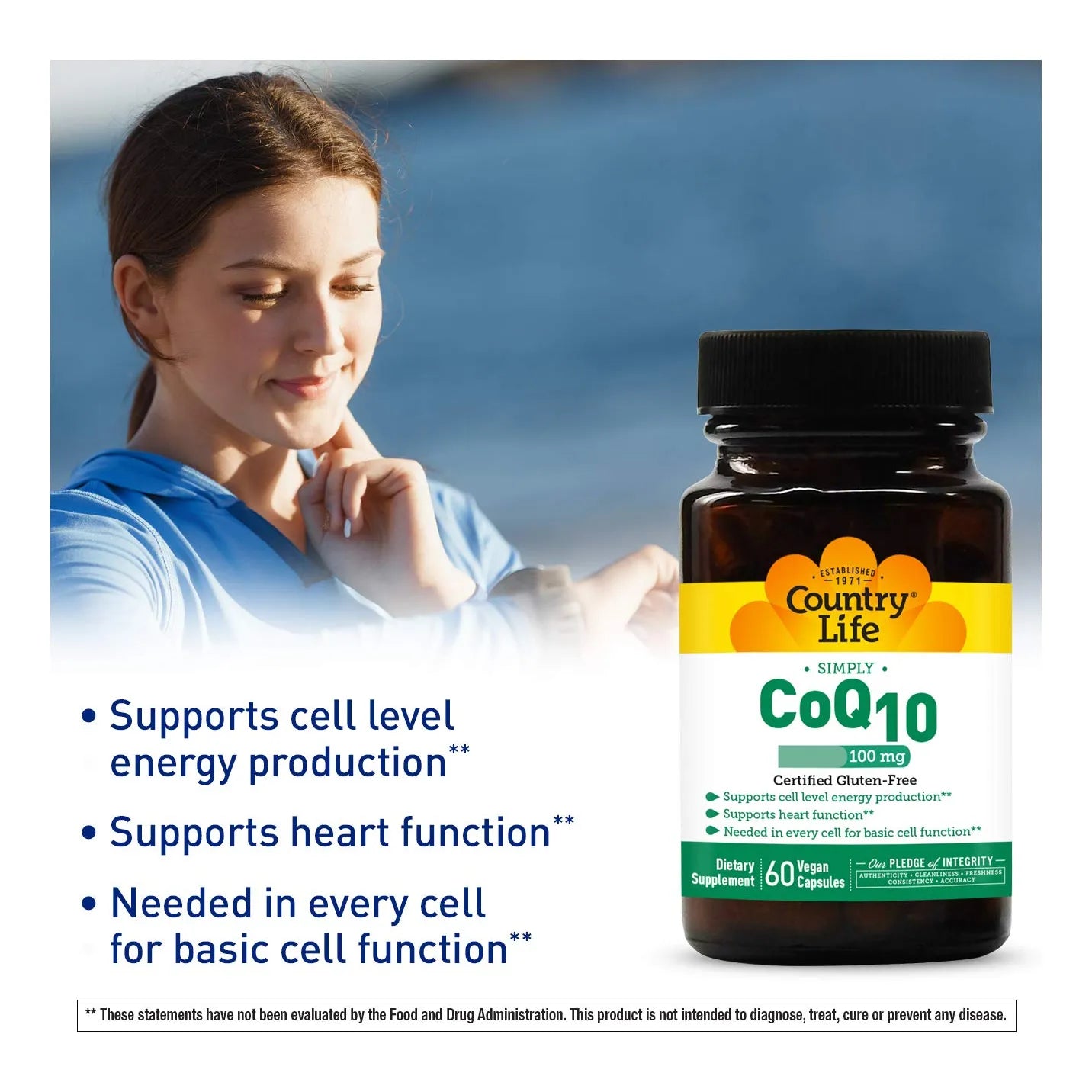 CoQ10 100 Mg 60 Cápsulas Antioxidante Energía Salud Cardiovascular