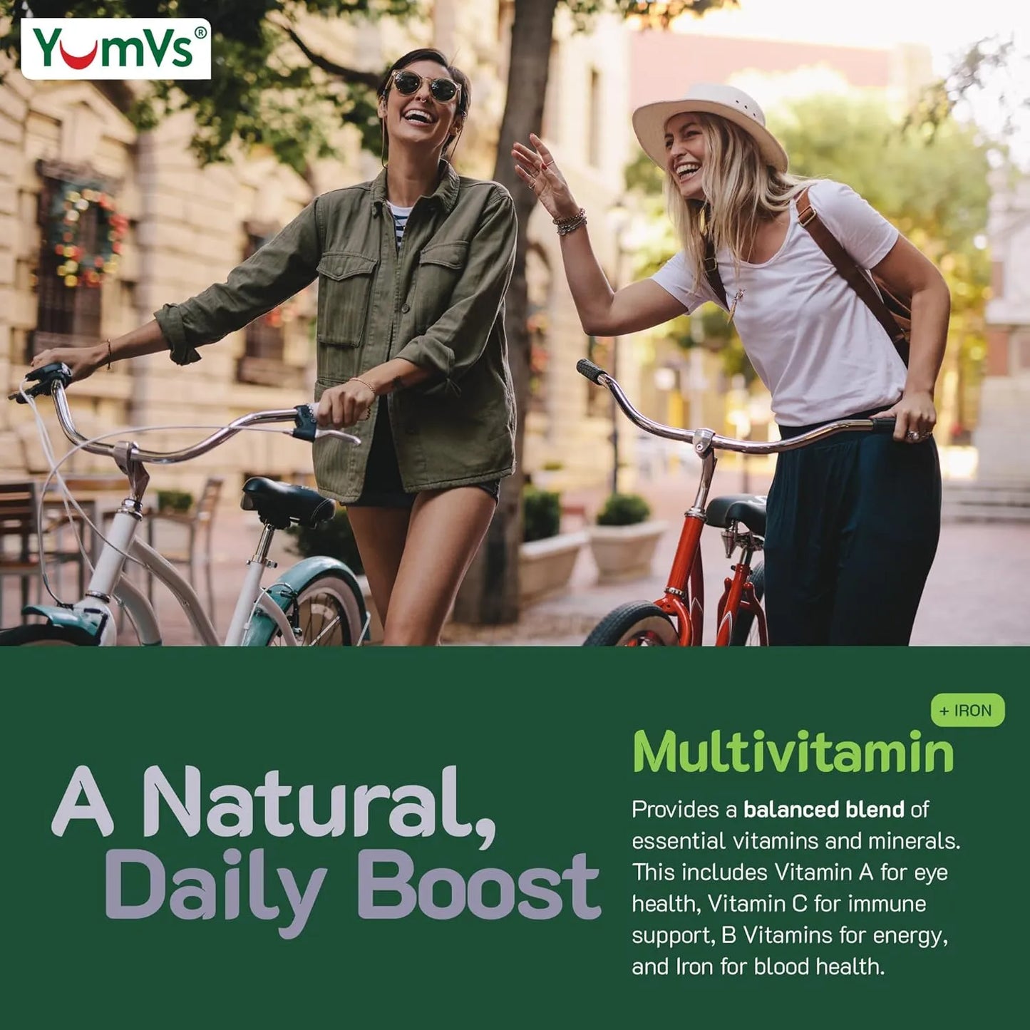 Gomitas Multivitamínicas Sabor Uva Con Hierro Para Adultos YUM-V'S 60 Unidades