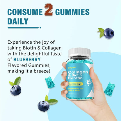 Gomitas De Biotina 15000 Mcg Con Colageno Queratina Acido Hialuronico Para Piel Cabello Uñas