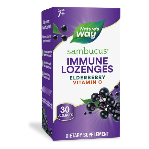 Nature's Way Sambucus Saúco Con Vitamina C 30 Pastillas Apoyo Inmunológico