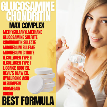 Glucosamina Condroitina Con Cúrcuma Y MSM 60 Tabletas Para Articulaciones