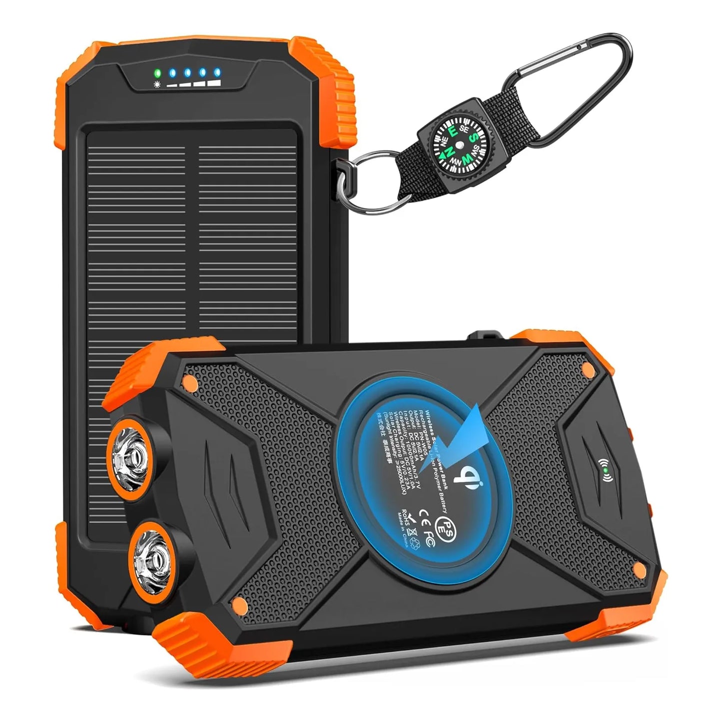 Cargador Solar Portátil Blavor 10000mah Con Linterna - Imagen 1