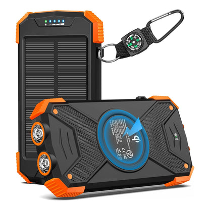 Cargador Solar Portátil Blavor 10000mah Con Linterna - Imagen 1