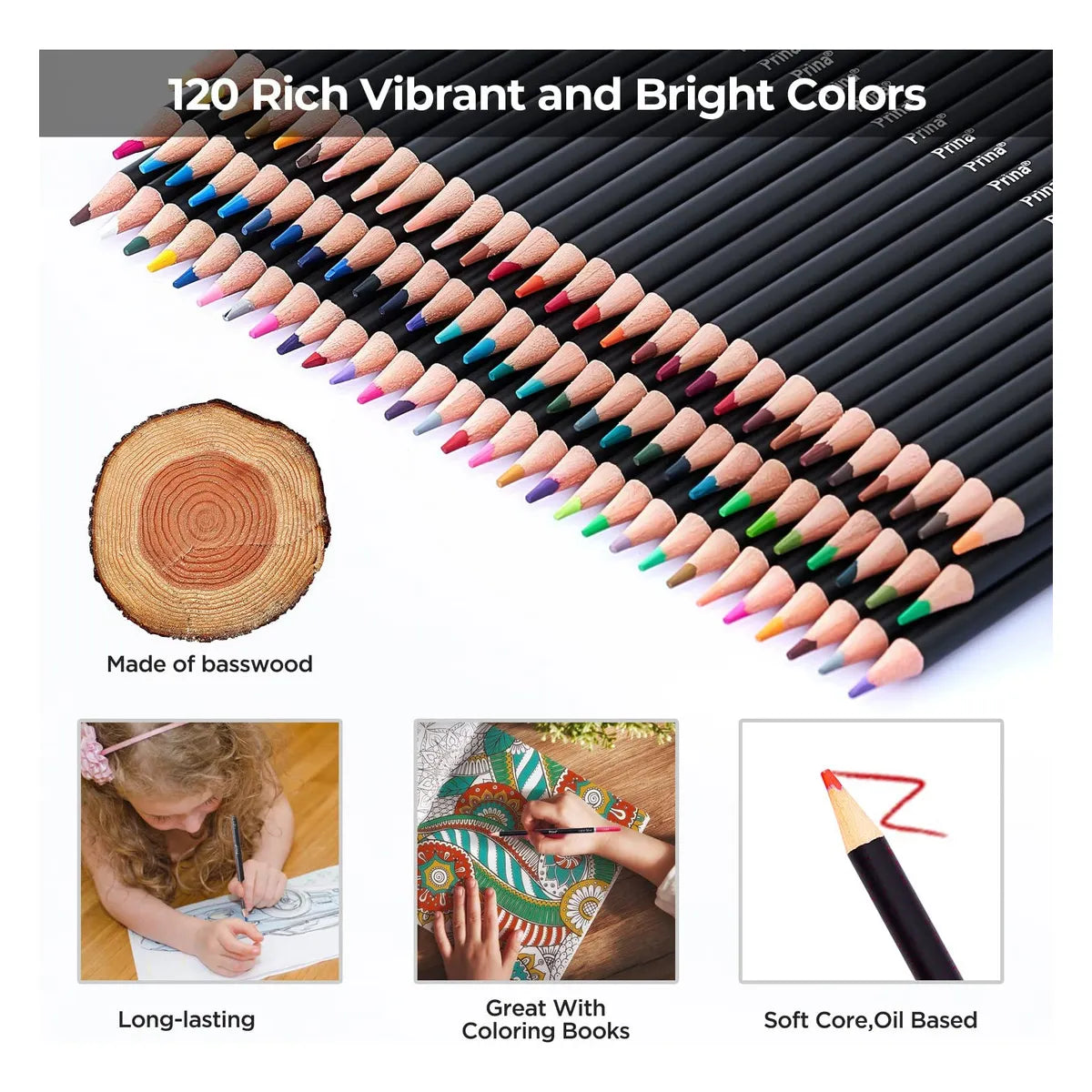 Juego 120 Lapices Colores Profesionales Para Adultos Libros Colorear Arte Terapia
