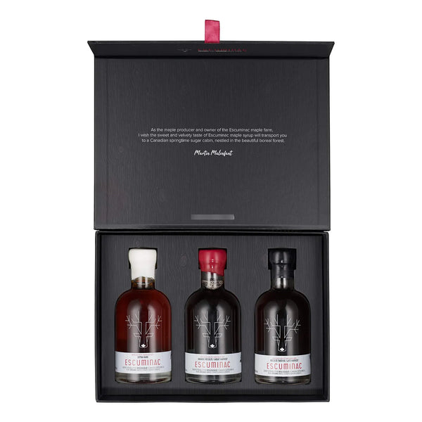 Juego De Regalo Jarabe De Arce Canadiense 3 Cosechas Puro Y Organico