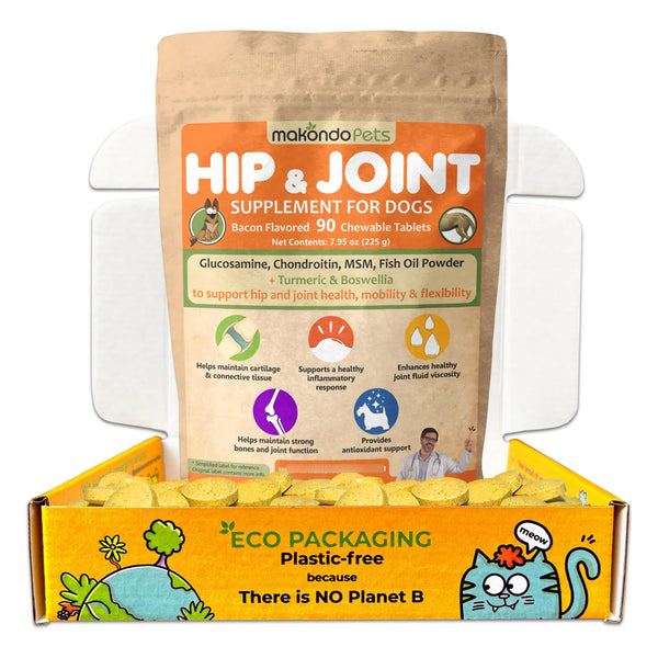 Suplemento Articular Para Perros Con Cúrcuma Glucosamina Y Aceite De Pescado 90 Masticables