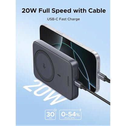 Cargador Portátil Magnetico - Ugreen 15w - 20w 10k iPhone Negro - Imagen 4