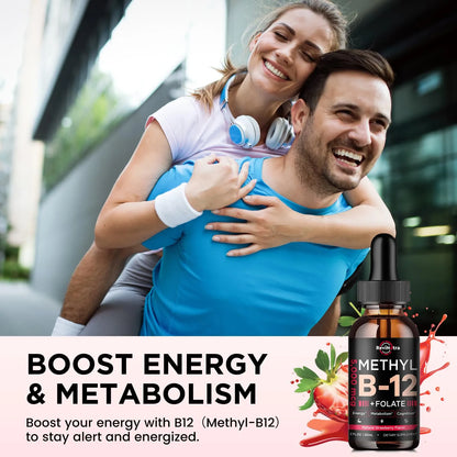 Gotas Líquidas Vitamina B12 5000 Mcg Metilcobalamina Sublingual Energía Y Salud