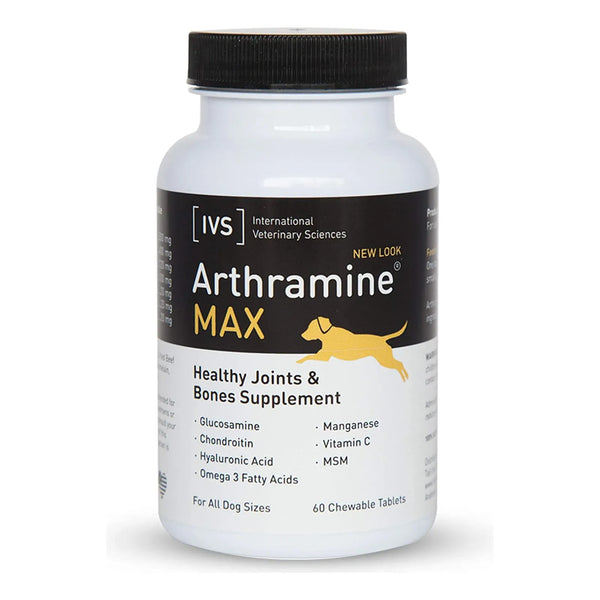 Arthramine Max Suplemento Para Articulaciones En Perros Con Glucosamina Y Aceite De Pescado