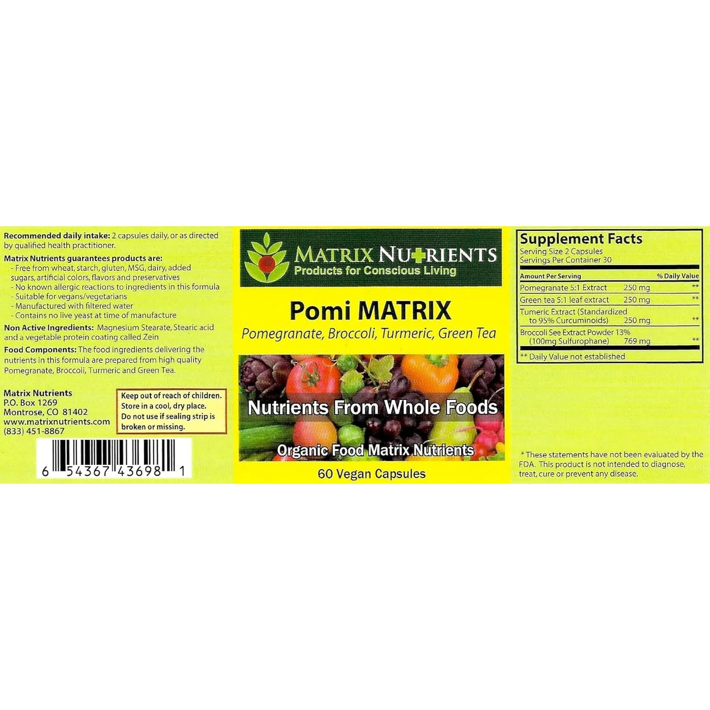 Pomi Matrix 60 Capsulas 10 Veces Mas Potente Prostate Saludable