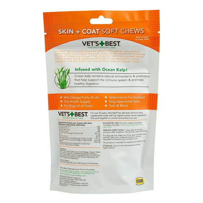 Masticables Suaves Para Perros Con Vitamina E Y Biotina Vet's Best Skin Coat