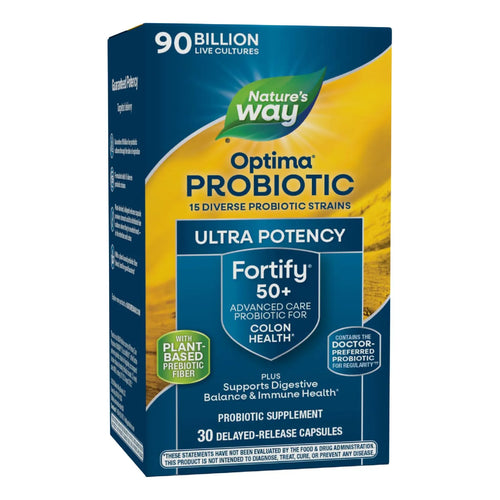 Probiótico Diario 90 Mil Millones 15 Cepas Con Prebióticos 30 Cápsulas Natures Way