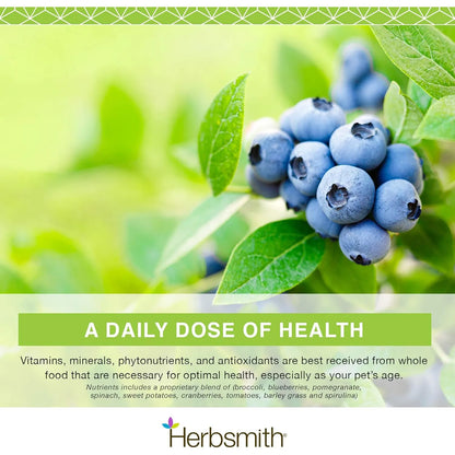 Multivitamínico Natural Para Perros Con Antioxidantes Herbsmith Superfood 6.5 Onzas