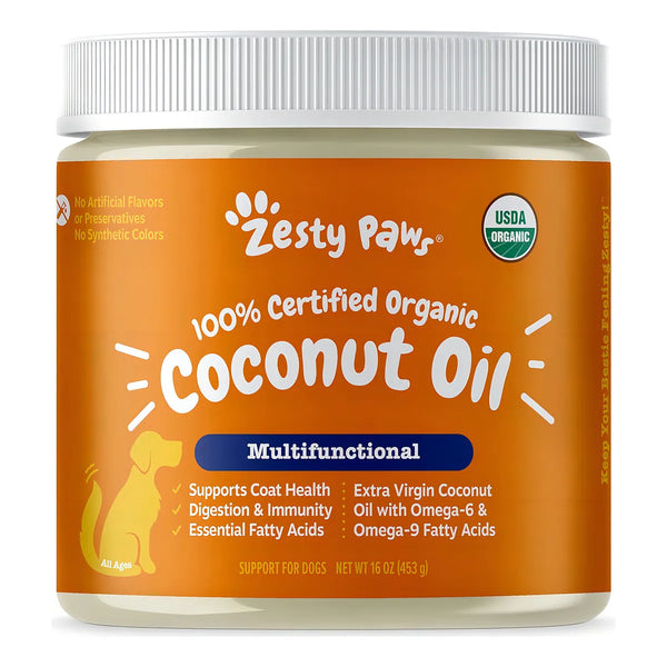 Aceite De Coco Virgen Orgánico Para Perros 473 Ml Digestivo Pelaje Brillante